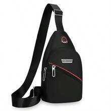 Bolso de pecho con múltiples compartimentos y cremallera con diseño de correa de hombro ajustable, un bolso bandolera para almacenamiento de uso diario - Multicolor - Ver 11