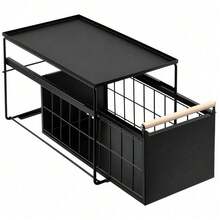 Multipurpose Pullable Kitchen Cabinet Organizer, Single Double Layer Black Metal Mesh Storage Rack With Handle For Bathroom Bedroom Pantry And Office Space Arrangement - Black - View 13