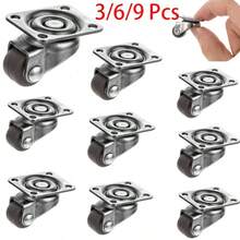 0.5 Inch Small Caster Wheels, 360 Degree Swivel Casters Set, Caster Wheels With Base Ball Bearing For Small Furniture, Kitchen Appliances, Mop Bucket, No Noise(3/6/9 Pcs) - One Size - View 1