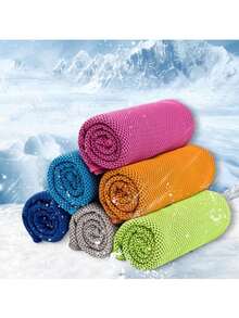 2/6 piezas Toallas refrescantes (31.5in*11.8in) Toallas refrescantes, Toallas frías, Toallas refrescantes de microfibra suave y transpirable, Adecuadas para deportes, yoga, gimnasio, camping, correr, fitness, entrenamiento y otras actividades - Multicolor - Ver 2