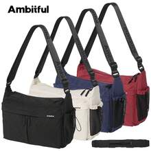 Ambitful UR01 可拆卸內層相機斜背包,多口袋尼龍肩背包,適用於單反無反相機鏡頭,日常旅行戶外攝影 - 查看 2