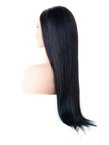 5x5 Lace Front Wig, 100% Human Hair, Pre-Plucked, Transparent Lace, Women, 150% Density, Virgin Hair - Black - View 7