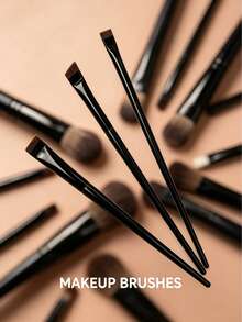 1/3pcs Precision Eyeliner Pencil & Eyebrow Brush Set, Premium Synthetic Fiber, Professional Makeup Tools, Create Exquisite Eye Makeup & Eyebrow Shape - Multicolor - View 9