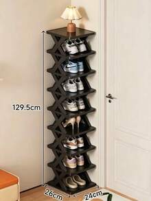 Estantería vertical estrecha para zapatos negra, estantería portátil plegable de 2/57/8/9 niveles para almacenamiento de zapatos, sin instalación, estantería independiente para pasillos, dormitorios, sala de estar, esquina y espacios pequeños - Multicolor - Ver 3