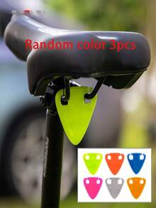 3pcs Random Single-Sided Reflective Safety Lights | Triangle Bicycle Reflective Stickers | Multiple Colors Available | Suitable For Road/Mountain/City Bicycles | Specialized For Night Reflective Riding | Easy To Install And Remove | Suitable For Riders/Shared Bicycles | Bicycle | Provides Safer Protection For Night Riding Enthusiasts (Best Choice For Night Riding Enthusiasts) - Multicolor - View 8