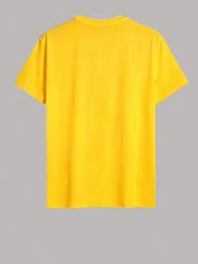 Camiseta de manga corta casual de verano para adolescentes, con estampado de carreras de Tokio, moderna, fresca y elegante, adecuada para deportes al aire libre, primavera y verano, con cuel - Amarillo - Ver 2