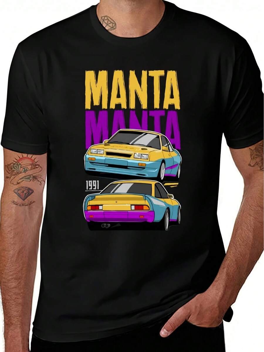 Men T-Shirts - 黑色 - 查看 1