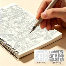 A5 線條藝術描摹與素描本，30頁螺旋裝訂正念創意塗色活動書，適合成人 - 1Pc - 查看 7
