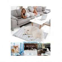 Colchoneta de enfriamiento de hielo para mascotas, cama de enfriamiento para perros, colchoneta de enfriamiento universal para perros y gatos, colchoneta de enfriamiento para mascotas para prevenir el golpe de calor en verano, colchoneta de enfriamiento para perros, colchoneta de doble uso para mascotas, funda de sofá transpirable para cama de perro, colchoneta para dormir de cachorro, suministros para mascotas de todas las estaciones - Multicolor - Ver 8