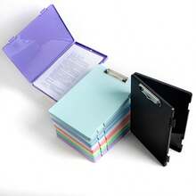 A4 Storage Box With Strong Metal Clip, Integrated Clipboard And File Box, With Lock And Pen Slot, Suitable For Storing Work, Study And Office Supplies, Also Suitable As A Gift For Graduation And Back To School Season - Single Piece - View 3