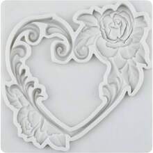 - Molde de silicona para fondant con forma de corazn, para decoracin de pasteles, cupcakes, caramelos, polmero, arcilla, gomas, juego de 4 unidades - Estilo D - Ver 8