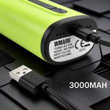 WMARK 專業級 13000RPM 可調速迷你渦輪風扇 無線手持式吹風機，適用於除雪、人體工學握把，可吹除汽車、鍵盤、電腦灰塵，居家與理髮師專用理想便攜工具 NG-TB001 - 彩色 - 查看 3