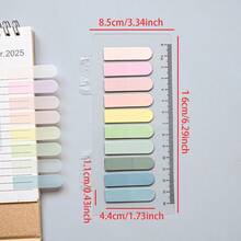 6 Types, 1 Pack, Total 1200 Sheets, 200 Sheets Per Type, Ultra-Thin Waterproof Transparent Label Stickers, Suitable For Textbook Pages, Office Meeting Marking, Index Tabs, File Guide Labels, PET Plastic Material, Record Stickers - one-size - View 8