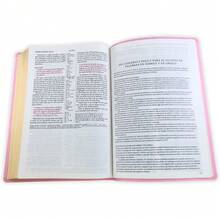 NTV Reference Bible In The Central Column Pink Simipiel Large Print - Single Book - View 3