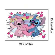 1 buah Stiker Dekoratif PVC Perekat Diri Kartun Anime Disney Stitch Stiker Dinding Antargalaksi Tahan Air untuk Rumah - Jahitan - View 13