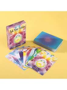 Angel Pattern Your Guide Oracle Cards - 56 Cards Oracle Deck, Enhance Your Sixth Sense, Get Divine Help, Improve Yourself - Multicolor - View 11