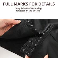 Women's Shapewear Compression Top, Black Lace Sleeves, Arm Slimming, Front Closure Bustier Shaper - 黑色 - 查看 8