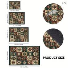 1pc Persian Style Absorbent Drying Mat, Kitchen Decor Coffee Machine Mat, Handmade Coffee Pot Drip Tray, Kitchen Floor Mat, Table Mat, Kitchen Countertop Dish Drying Mat, Breakfast Mat, Heat-Resistant Drip Tray With Non-Slip Backing, Diatomaceous Earth Drip Tray, Stain-Hiding, Super Absorbent Kitchen Drip Tray, Easy-To-Clean Dish Rack Mat, Perfect For Kitchen, Dining Table, Coffee Shop, Bar, Holiday, Party, Home Decor, Holiday Gift - Multicolor - View 6