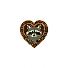 Cute Cartoon Raccoon Wolf Women Brooch On Clothes Men Soft Enamel Pin Lapel Pins Backpack Badges Accessories - Gold - View 10