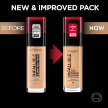 L’Oreal Paris L'Oreal Paris Makeup Infallible Up To 32 Hour Fresh Wear Lightweight Foundation, 411 Beige Ivory, 1 Fl Oz, Packaging May Vary-Father's Day - 450 玫瑰米色 - 查看 3