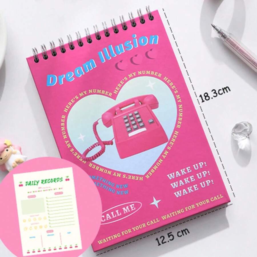 2024 Weekly Planner, A5 Planning Notebook, 52-Week Time Management Notebook, Student Office Supplies, Schedule Planning Notebook - Beige - View 1