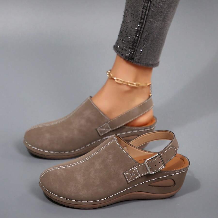 Hollow Carved Wedge Sandals, Easy To Put On And Take Off, Suitable For Commuting And Shopping For Long Periods Of Wear