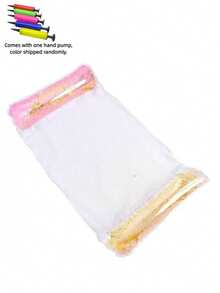 1pc Star Sequin Inflatable Double Tube Floating Bed, Made Of PVC With Middle Net, Portable And Collapsible, Suitable For Summer Travel, Pool Party, Sisterhood Gathering, Inflator Pump Sold Separately - Glitter Starry Sky - View 18