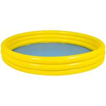 Inflatable Round Children's Swimming Pool 157 X 25 Cm With 3 Rings For Outdoor Use - Yellow - View 1