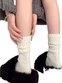 1/2 Pairs Summer Thin Breathable Slouch Socks, Adjustable Length, All-Match For All Seasons - Multicolor - View 4