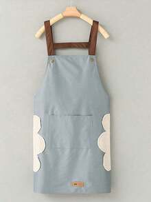 Waterproof & Oil-Proof Kitchen Apron, Suitable For Hair Salon, Cooking, With Pockets, Workwear, Hand-Washable, Fashion Apron - Multicolor - View 5