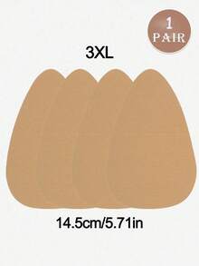4/2pcs Plus Size Invisible Lifting Water Drop Shaped Breast Pads, Strapless Bra Inserts, Suitable For B-E Cup, Black, Nude - Multicolor - View 17