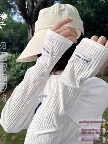2/1 Sun Protection Arm Sleeves, Women's Ice Silk Breathable Gloves, Summer Driving UV Protection Arm Covers, Arm Sleeves, Ice Sleeves, Travel Essential - Multicolor - View 7