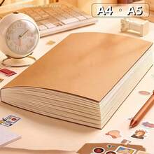 دفتر A4/A5 سميك جداً 256 صفحة مسطر وفارغ، للرسم والتخطيط والتصميم، دفتر كبير بطراز عتيق، لوازم مدرسية ومكتبية للعودة إلى المدرسة - دفتر ملاحظات - مشاهدة 9