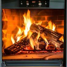 1pc Creative Realistic Flame Oven Wall Sticker, Home Personalized Decoration, Self-Adhesive Removable PVC Material, Suitable For Living Room, Kitchen, Oven And Other Background Decoration Stickers, 2D Flat - A - View 4