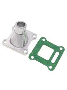 Bouteille de puissance boost en aluminium de course Or Rouge Bleu + Joint de tuyau d'admission pour Mini ATV Quad Dirt Pocket Bike 2 temps 43cc 47cc 49cc - joint de cylindre de compresseur en aluminium + joint de collecteur d'admission - Voir 6