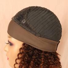 Peruca Wig Cabelo Afro Cacheado Faixa de Fixação de Cabelo Feminina Wig Design respirável LINDEZA+WIG CAP MT4/30#/ CASTANHO C/ COBRE - MT4/30 - Visão 8