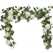 1 pieza/2 piezas Enredadera de flor de peonía de seda de 1.8M - Peonía - Blanca - Ver 14