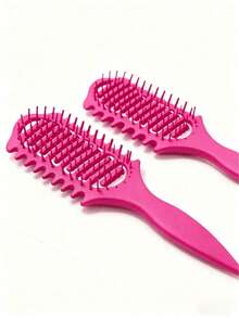 1pc Newly Upgraded Curling Comb, Hollow Design, Special Comb Teeth And Structure, Suitable For All Hair Types, Reduces Hair Loss, Pulling And Split Ends, Unisex, Easily Create Curly Hairstyles, Suitable For Hair Salons - Multicolor - View 5