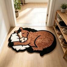 1pc Prone Pony Shaped Floor Mat, Decorative Rug, Bedroom Decor, Floor Mat, Carpet, Home Decor, Living Room Rug, Living Room Small Rug, Bedroom Rug, Living Room Home Decor, Outdoor Rug, Washable Carpet - Multicolor - View 3