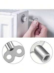 Llave de purga de radiador de aleación de zinc duradera | Adecuada para válvulas de HVAC | Alta calidad, rosca de conexión estándar de la UE | Ideal para mantenimiento de tuberías, ajuste neutro, llave de ventilación - Multicolor - Ver 5