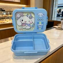SANRIO 三麗鷗可愛分格便當盒/午餐盒,可微波,適合戶外使用,密封防漏且防交叉污染,便攜卡通風格附湯匙 - 彩色 - 查看 10