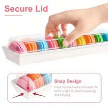 20/40pcs (Box+Lid) Transparent Lid Bread Box, Disposable Cookie Box Dessert Container, Suitable For Chocolate, Fruit, Macaron, Cocoa Bomb, Pastry, Chocolate Packaging. Dessert Box, Perfect Choice For Mother's Day And Christmas Holidays - Multicolor - View 2