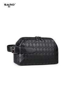 saroxi Men's Large Capacity Fashion Casual Travel Handbag Wrist Bag Small Portable High-End Elegant Phone Bag Minimalist Style For Work Youth Students Gift Choice Pouch Bag - Multicolor - View 7