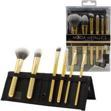 Royal Brush Metallics Cosmetic Piece Make Total Face Kit Brush Set, Gold, 0.13 Count - Dorado - Ver 1