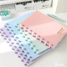 Minimalist Portable Detachable A5B5 Notebook With Ring Binding And Mushroom Clip For Work And Study, 1 Unit - Green - View 2