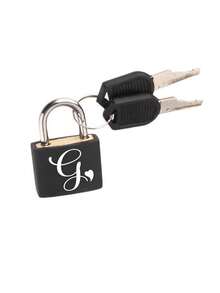 White Heart Letter Pattern Portable Small Luggage Padlock, Padlock With 2 Keys, Black Shell Luggage Lock, Compact And Sturdy, Luggage Lock, Mini Luggage Padlock, Travel Bag Metal Key Lock, Durable, Small Copper Lock With Shell, Backpack, Suitcase, Laptop Bag, Back To School, Graduation Season Gift - Multicolor - View 21