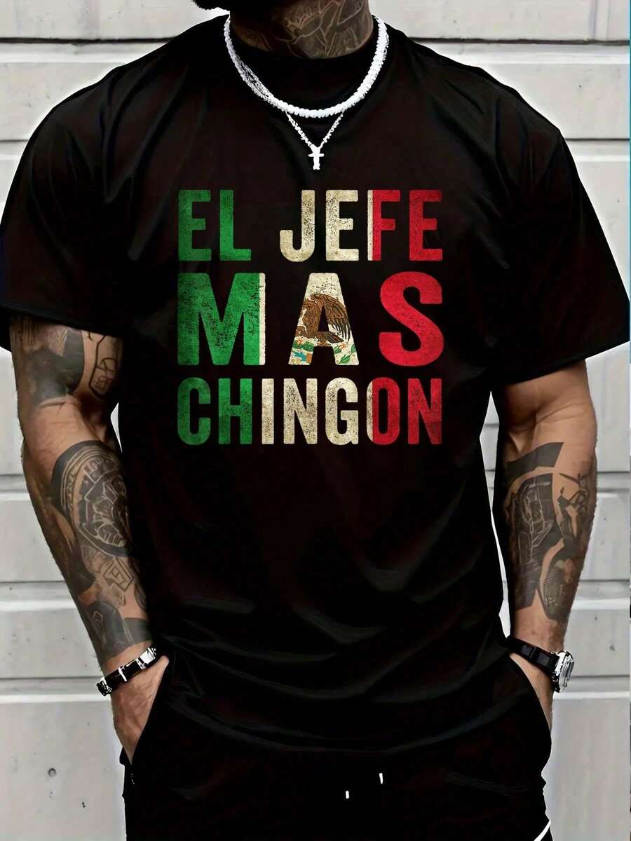 2026 Men's T-Shirts 100% Cotton The Coolest Dad Father's Day T-Shirt Best Mexican Dad T-Shirt Graphic T-Shirt For Men And Women - 灰色 - 查看 1