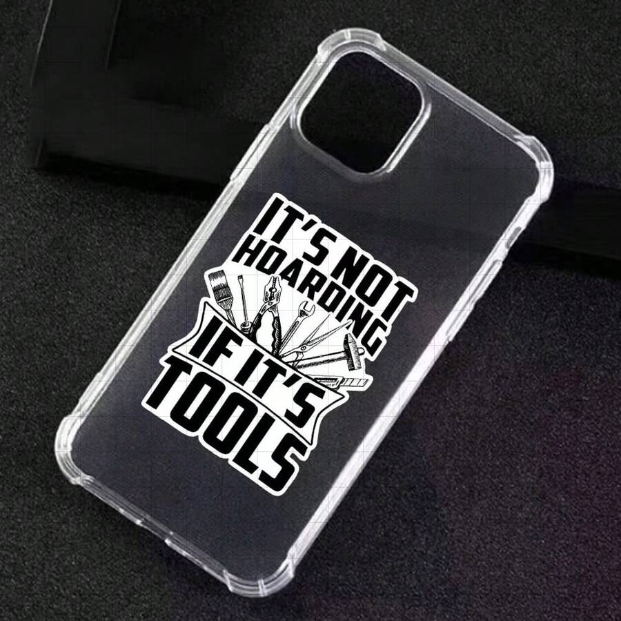 Funny It's Not Hoarding If It's Tools Vintage Tool Graphic 3Inch Self Adhesive Decal, Scratch Resistant Decor For Toolbox Hardhat Car Laptop Water Bottle Truck Garage, Ideal Gift For Mechanic Handyman Dad Grandpa Carpenter School Supplies - A - View 1