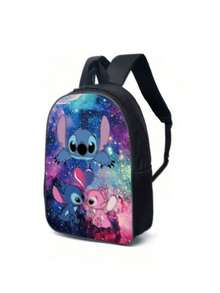 Cartoon Stitch Elementary School Backpack Anime Kawaii Cartoon School Bag - Multicolor - View 2