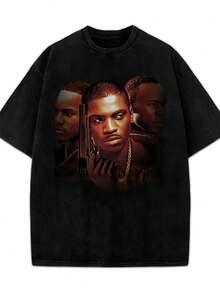 Men T-Shirts - 黑色 - 查看 1